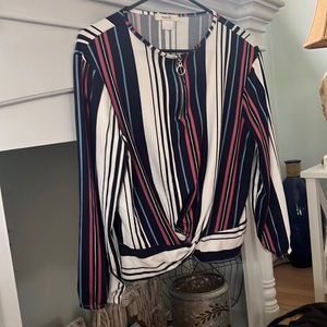 mandi long sleeve shirt with quarter zip